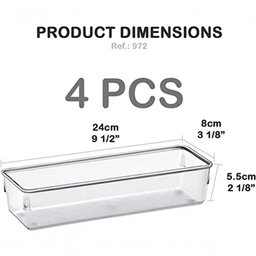 Organizador Modular Pote Transparente Grande Kit 4 Peças Acrimet Ref. 972.0 - 6