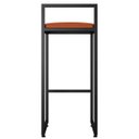 Ver imagem 5 de Banqueta Alta Industrial Quadrada com Encosto Laranja