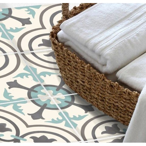 Adesivo para Piso Ladrilho Turquês Antiderrapante Lavavel