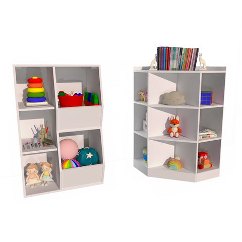 Cantoneira Jade + Organizador de Brinquedos Mirela 100% mdf