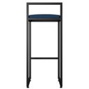 Ver imagem 5 de Banqueta Alta Industrial Quadrada com Encosto Azul Marinho