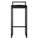 Ver imagem 3 de Banqueta Alta Industrial Quadrada com Encosto Preto