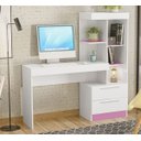 Ver imagem 2 de Mesa para Computador Office Kokai Rosa - MoveisAqui Notável