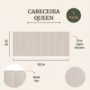 Ver imagem 4 de Cabeceira Queen Modulada Estofada para Cama Box 20cm X 45cm - Suede Off White