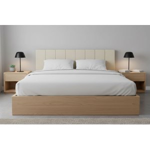 Cabeceira Queen Modulada Estofada para Cama Box 20cm X 45cm - Suede Off White