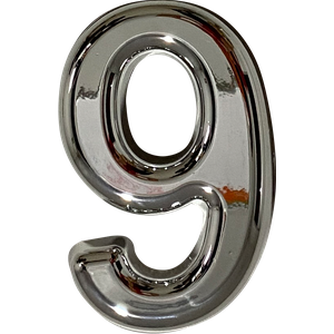 Números Residencial PVC Espelhado 15 Cm Resistente Elegante:Prata/9