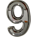 Ver imagem 1 de Números Residencial PVC Espelhado 15 Cm Resistente Elegante:Prata/9