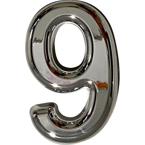 Números Residencial PVC Espelhado 15 Cm Resistente Elegante:Prata/9