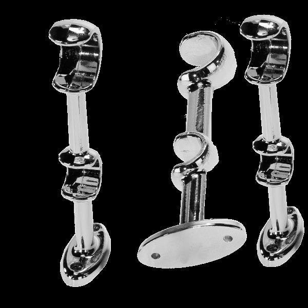 3 Suportes de Metal para Varão cortina Duplo 28/19 mm com ponteiras - 4