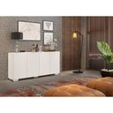 Ver mais imagens de Aparador Buffet 4 Portas com Pés Quadrados Veneza Multimóveis V3557 Branco
