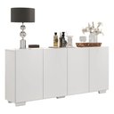 Ver imagem 7 de Aparador Buffet 4 Portas com Pés Quadrados Veneza Multimóveis V3557 Branco