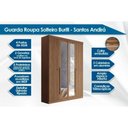 Ver imagem 7 de Guarda Roupa +Cômoda 2 Peças QC322 Jatobá/Grafite - Santos Andirá