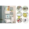 5 em 1 Porta Multiuso Papel Toalha Pvc Aluminio Porta Rolos Magnetico de Geladeira Tempero Gancho - 3