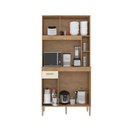Ver imagem 3 de Kit Cozinha Ceara 5 Portas 1 Gavetas Nogueira Madeira Natura Off White Atualle