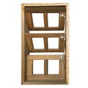 Ver imagem 2 de Janela de Madeira Vitro Capelinha Basculante Reto de Itaúba Batentes de 14 Cm-0.40(l)x1.00(a)