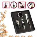 Ver imagem 1 de Abridor Vinho Tampa Anel Corta Gotas Saca Rolhas Aerador