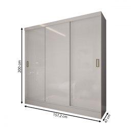 Guarda-roupa Solteiro Triunfo 3 Portas 2 Gavetas Flex - Panorama Móveis - 4