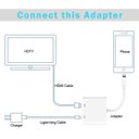 Ver imagem 4 de Adaptador de Lightning Av Digital Iphone Ipad Ipod na Tv Hdmi 1080p Hd - Branco