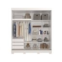 Ver imagem 3 de Guarda-roupa Solteiro 2 Portas de Correr com Espelho Ilhéus Panan Móveis - Branco