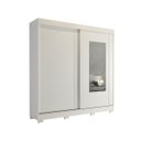 Ver imagem 2 de Guarda-roupa Solteiro 2 Portas de Correr com Espelho Ilhéus Panan Móveis - Branco