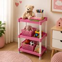 Ver imagem 6 de Estante Rosa 3 Andares Infantil Organizadora Brinquedos Roupas Sapatos Livros Quarto Menina