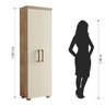 Sapateira Turim Multiuso 2 Portas Amêndoa Off White - 3