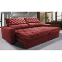 Ver imagem 7 de Sofá Retrátil e Reclinável 2,15m Molas Ensacadas Cama inBox Spazus com Bordado 3D Velusoft Vermelho