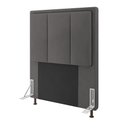 Ver imagem 1 de Cabeceira Opala Para Cama Box Solteiro 90 cm Suede Grafite - D’Rossi