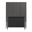 Ver imagem 2 de Cabeceira Opala Para Cama Box Solteiro 90 cm Suede Grafite - D’Rossi