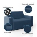 Ver imagem 5 de Sofá-cama 2 Lugares Pratik 5000 Mamflex Azul Suede
