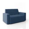 Sofá-cama 2 Lugares Pratik 5000 Mamflex Azul Suede - 1