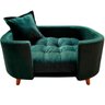 Sofá Caminha Grande Porte Pet Luxo em Sued Premium:verde Musgo - 1