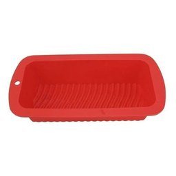 2 Formas De Pão Bolo Retangular Em Silicone 26,5x13x6,5 Cm - Vermelho - 3