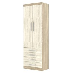 Guarda Roupa Modulado 2 Portas 4 Gavetas 191 Master Avelã Rústico/ártico Rústico - Eucamóveis - 3