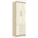 Ver imagem 2 de Guarda Roupa Modulado 2 Portas 4 Gavetas 191 Master Avelã Rústico/ártico Rústico - Eucamóveis