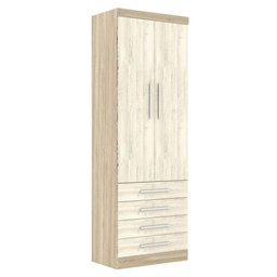 Guarda Roupa Modulado 2 Portas 4 Gavetas 191 Master Avelã Rústico/ártico Rústico - Eucamóveis - 1