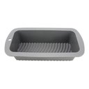 Ver imagem 1 de 2 Formas De Pão Bolo Retangular Em Silicone 26,5x13x6,5 Cm - Cinza