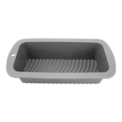 2 Formas De Pão Bolo Retangular Em Silicone 26,5x13x6,5 Cm - Cinza