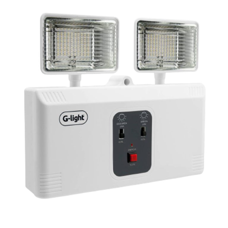 Bloco autônomo LED para iluminação de emergência 10W - 1200LM 6500K autovolt G-light