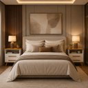 Ver imagem 2 de Kit Mesa de Cabeceira Pequena 2 Gavetas Nicho Branco MDF Brilhante Off White/Nature