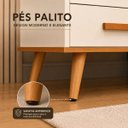 Ver imagem 4 de Kit Mesa de Cabeceira Pequena 2 Gavetas Nicho Branco MDF Brilhante Off White/Nature