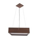 Ver imagem 3 de Lustre Pendente Madeira Quadrado 25cm - Imbuia