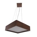 Ver imagem 1 de Lustre Pendente Madeira Quadrado 25cm - Imbuia