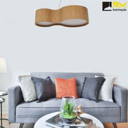 Pendente Lustre Violão Madeira 85cm Freijó Bivolt - 5