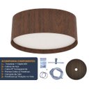 Ver imagem 6 de Pendente Redondo Madeira 30cm - 2 Luzes E27 - Imbuia