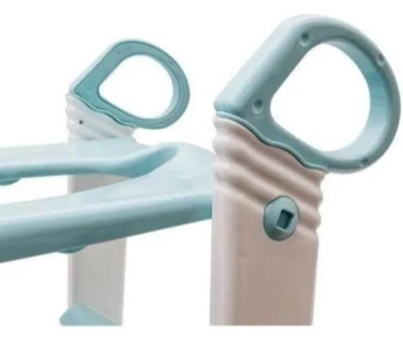 Assento Infantil com Redutor para Vaso Sanitário com Escada - Azul Aço - 5