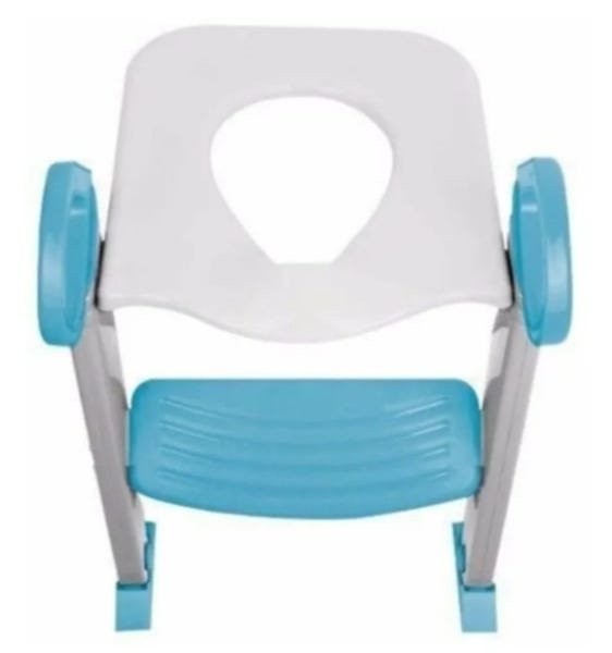 Assento Infantil com Redutor para Vaso Sanitário com Escada - Azul Aço - 4
