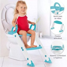 Assento Infantil com Redutor para Vaso Sanitário com Escada - Azul Aço - 2