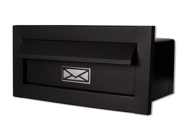 Caixa Correio carta Luxo hat chapeu preta fosca 23 cm profundidade - 1