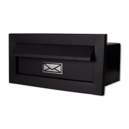 Caixa Correio carta Luxo hat chapeu preta fosca 23 cm profundidade - 1